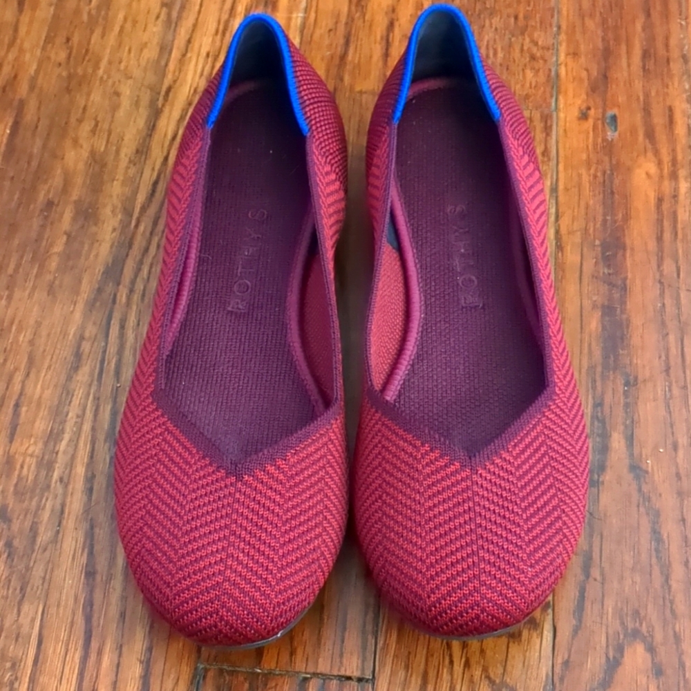 Rothy's The Flat - Cabernet Herringbone - EUC - 6.5